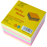 Notes adeziv 76x76 mm, post-it, cub multicolor, 500 file/set